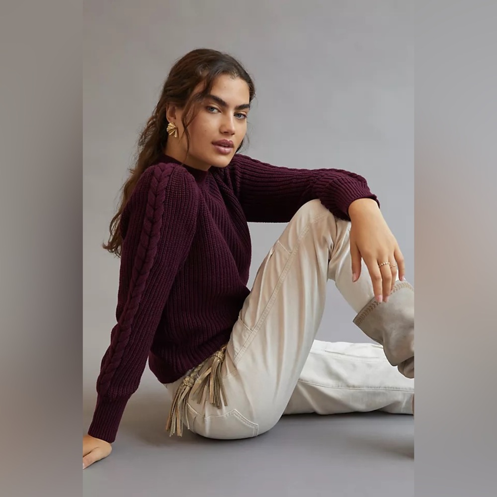 NWT Anthropologie Cable-Knit Sweater - Picture 2 of 12